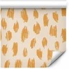 Artgeist Tapetas - Drawn Pattern in Dots and Spots - in shades of oranžinis and ecru.