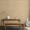 Artgeist Tapetas - Drawn Pattern in Dots and Spots - in shades of oranžinis and ecru.