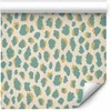 Artgeist Tapetas - Giraffe Pattern - animal pattern in turquoise spots on a light background.