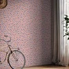 Artgeist Tapetas - Giraffe Pattern - colorful animal pattern in mėlynas-pink spots.