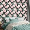 Artgeist Tapetas - Peonies on graphite background