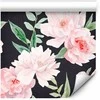 Artgeist Tapetas - Peonies on graphite background