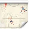 Artgeist Tapetas - Soccer Game - Illustration of soccer players in action on the field.