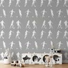 Artgeist Tapetas - Sports Silhouettes - Dynamic figures of soccer players on a pilka background.