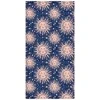 Artgeist Tapetas - Sunny Patterns - Repeating sun motif on a navy background.