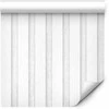 Artgeist Tapetas - Wooden Texture - Symmetrical vertical lines on a baltas background.