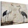 Artgeist XXL paveikslas - Birds from an old engraving - vintage-style illustration depicting a heron and a crane