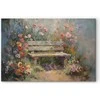 Artgeist XXL paveikslas - Flowery bench - impressionist painting full of flowers