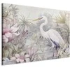 Artgeist XXL paveikslas - Heron wading in a pond - illustration in bright colours