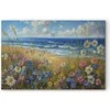 Artgeist XXL paveikslas - Seascape – wildflowers and a view of the rough sea