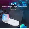 Garso kolonėlė su RGB apšvietimu ir belaidžiu telefono įkrovikliu