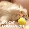Interaktyvus išmanusis žaislas katėms kamuolys Cat Ball, geltonas