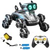 Interaktyvus šuo robotas, valdomas nuotolinio valdymo pultu ir rankų gestais, sidabrinė spalva