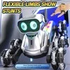 Interaktyvus šuo robotas, valdomas nuotolinio valdymo pultu ir rankų gestais, sidabrinė spalva