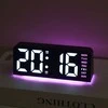 Modernus RGB LED stalinis laikrodis su savaitės dienų indikacija ir spalvotu apšvietimu