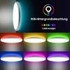 RGB LED apvalus lubinis šviestuvas (juodas apvadas)