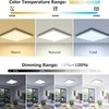 RGB LED kvadratinis lubinis šviestuvas