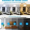 RGB LED kvadratinis lubinis šviestuvas