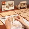 Robotime 3D medinis konstruktorius Retro automobilis