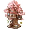 Robotime 3D medinis konstruktorius Sakura medžio namelis