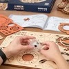 Robotime 3D medinis mechaninis konstruktorius SIENINIS LAIKRODIS