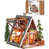 Robotime Mini namas 3D konstruktorius A-Frame Cabin Kalnų namelis