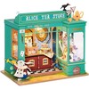 Robotime Mini namas 3D konstruktorius Alice's Tea Store