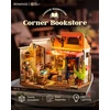 Robotime Mini namas 3D konstruktorius Corner Bookstore