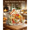 Robotime Mini namas 3D konstruktorius Sunlit Farmhouse Kitchen