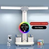 Stalinis LED šviestuvas su termometru, kalendoriumi, laikrodžiu ir RGB ekrano apšvietimu