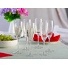 Diamond set of 6 champagne glasses 180 ml
