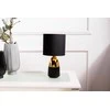 Lumarko Juodas and auksinis table lamp with a metal base, 16x31 cm