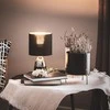 Lumarko Juodas and sidabrinis table lamp with a metal base, 16x31 cm
