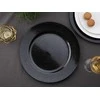 Plate charger, diameter 33 cm, juodas with glitter