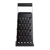 Rectangular 4-function metal grater, 24,5x10,5x7,5 cm, juodas