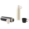 Thermos Termosas su puodelio formos dangteliu, 500 ml, baltas su auksiniu