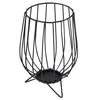Metal candle holder 11x11x16 cm juodas