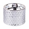 Mondex Porcelain candle holder relief 6,5x6,5x4,5 cm sidabrinis