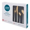 AltomDesign "Noble Gold Baltas" stalo įrankių rinkinys 24 dalių - 6 asmenims, Aukso / Baltos spalvos