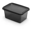 Orplast Basestore container with lid and clips, 14x19x9 cm 1,5 L coal
