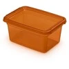 Orplast Basestore container with lid and clips, 14x19x9 cm, 1,5 L amber