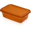 Orplast Basestore container with lid and clips, 19x28x9 cm, 3 L amber