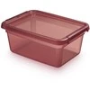 Orplast Basestore container with lid and clips, 28x38x16 cm 12,5 L rhubarb
