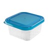 Square food container mėlynas box 16,2x16,2 cm 1,25 ml