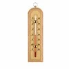 Indoor thermometer wooden golden scale 15x4,3cm bow
