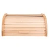 Lumarko Wooden bread box with shutter large 39X29X18cm light wood