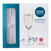 Diamond set of 6 champagne glasses 180 ml