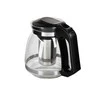 Juodas stiklinis arbatinukas 1,5 l su filtru