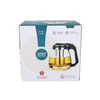 Juodas stiklinis arbatinukas 1,5 l su filtru