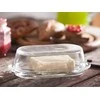 Lumarko Glass butter dish with lid 21x10,5x7cm